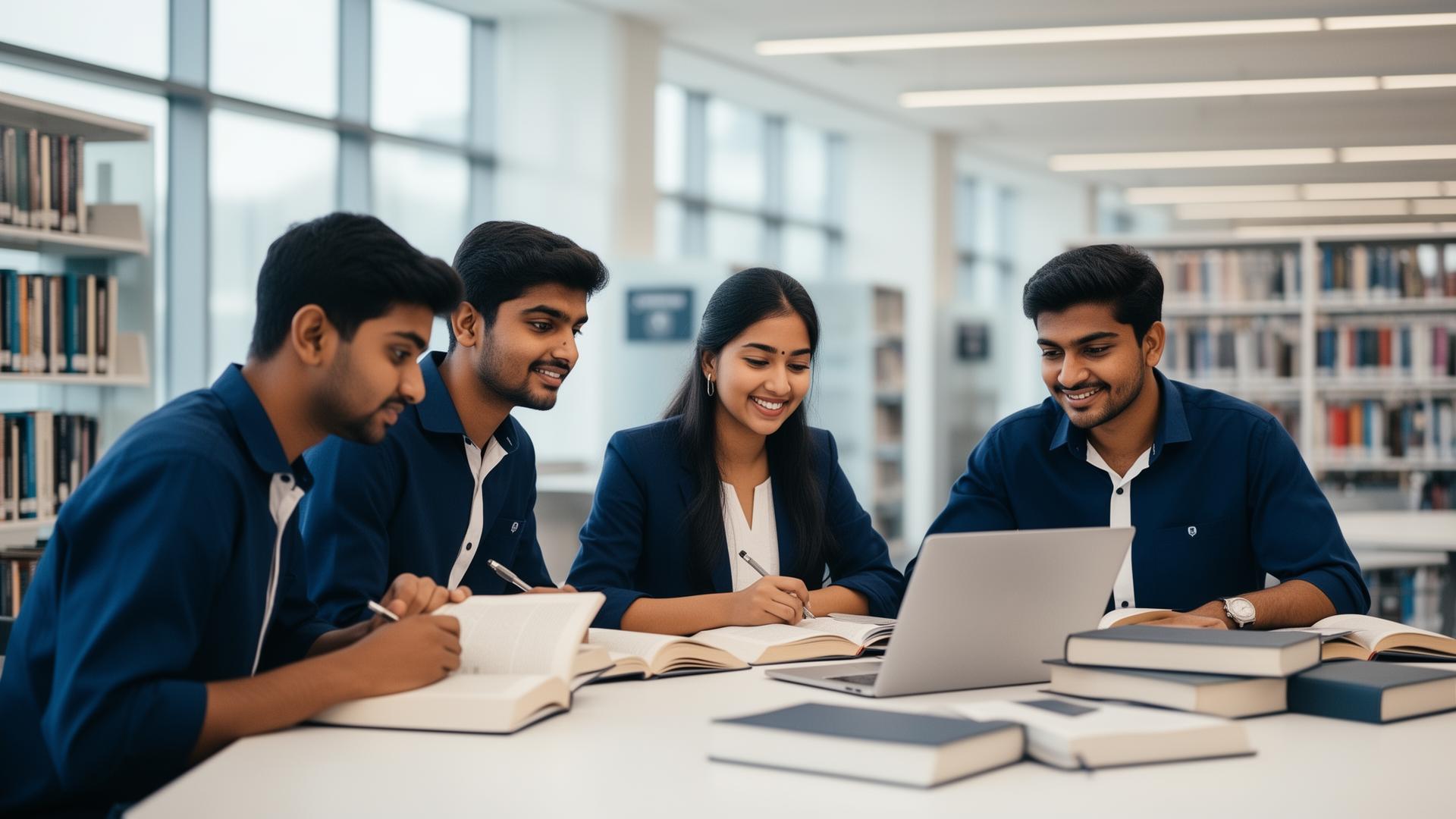 Students preparing together